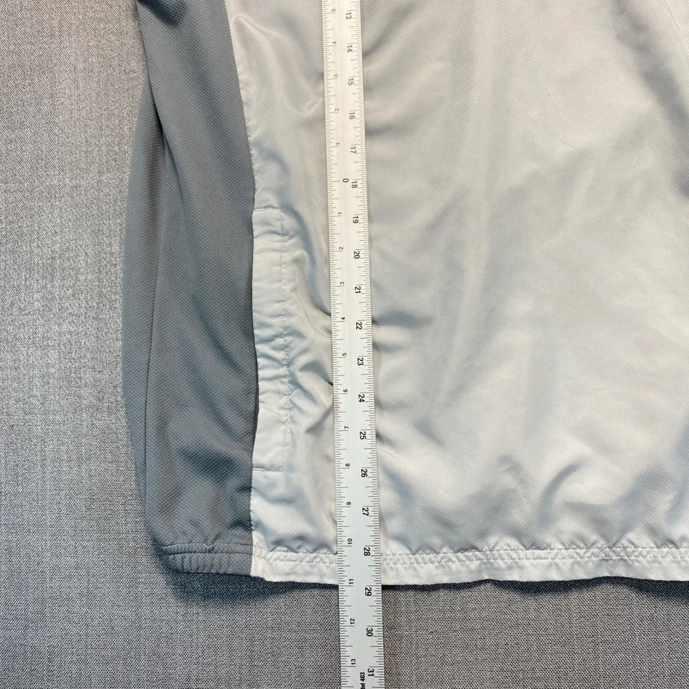 Adidas Golf Mens Quarter Zip Vest White Grey Colorblock Windbreaker Medium